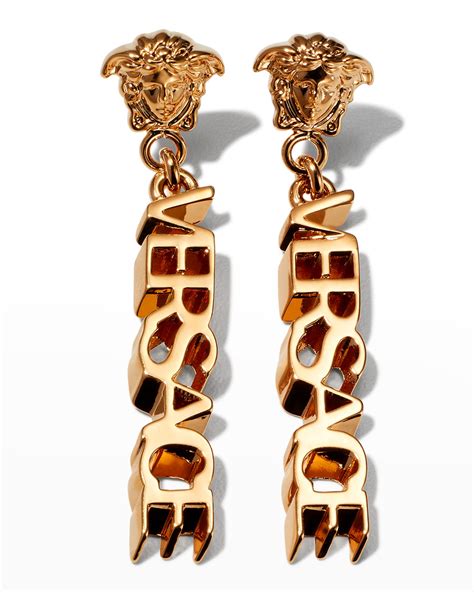 versace male earrings|Versace dangle earrings.